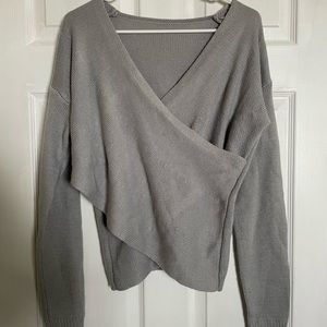 Front wrap sweater
